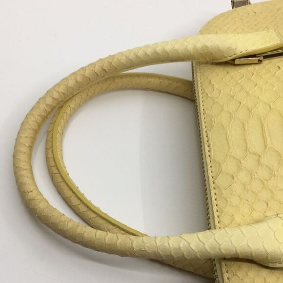 Kate Spade Madison Ave. Light Canary Yellow Court Margot Snakeskin Embossed - Picture 16 of 17